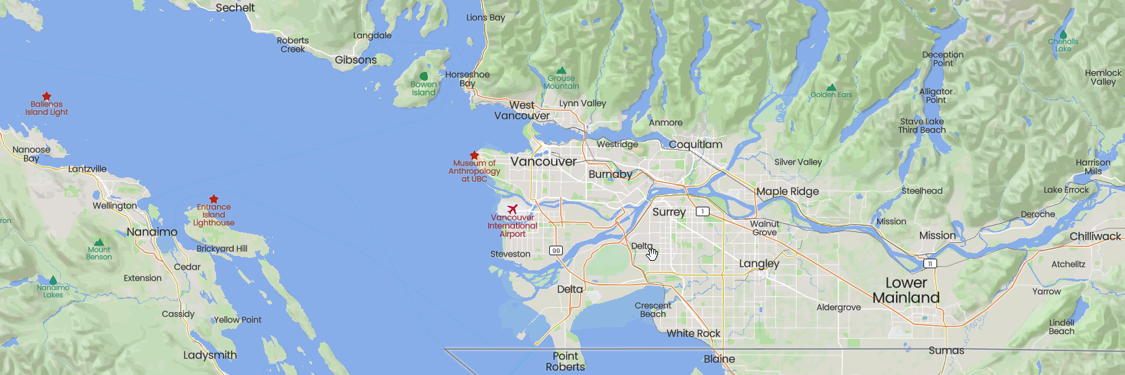 We are proud to serve Vancouver's Lower Mainland area with superb pest control Service area in Vancouver's Lower Mainland